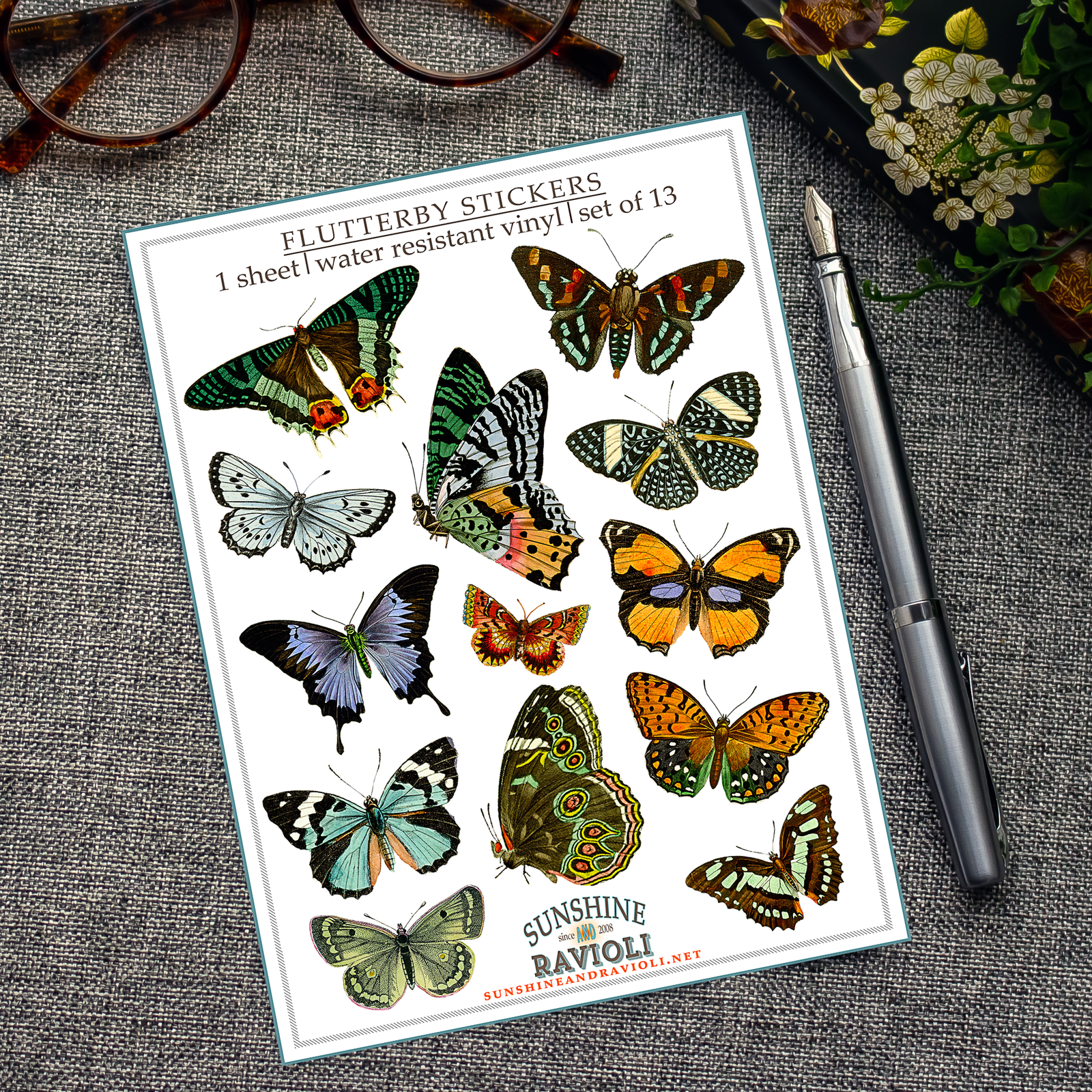 Sticker Sheet - Flutterby Butterfly