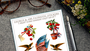 George and Abe Patriotic Sticker Sheet