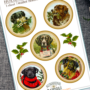 Holiday Hounds Sticker Sheet