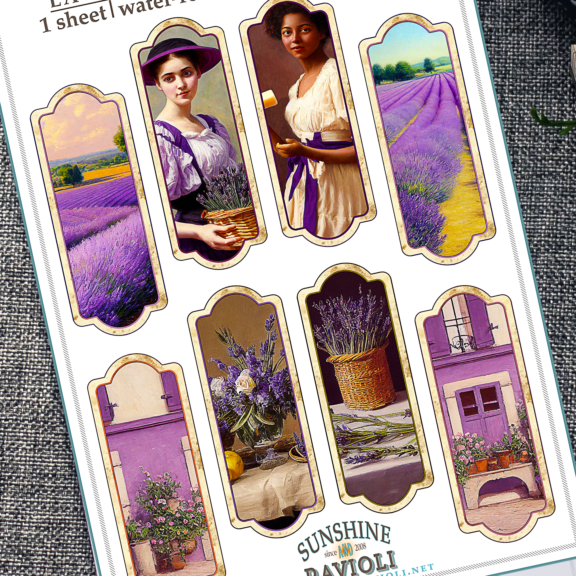 Lavender Fields Sticker Sheet