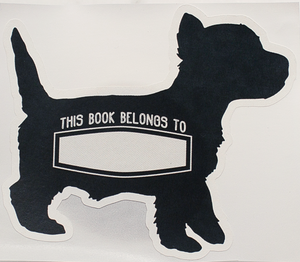 Bookplate Stickers - Puppy Silhouette