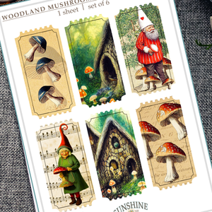 Woodland Mushrooms & Gnomes Sticker Sheet