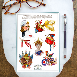 Yankee Doodle Patriotic Sticker Sheet