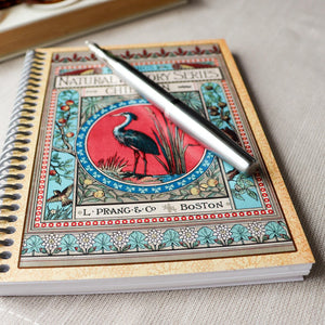 Spiral Notebook for Writers, Prang's Natural History Journal, Gift for book Lovers