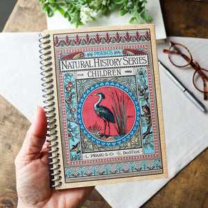 Spiral Notebook for Writers, Prang's Natural History Journal, Gift for book Lovers