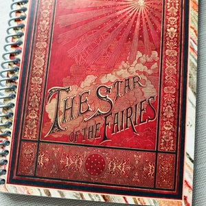 Spiral Notebook for Writers, Vintage Book Cover Journal, Star of the Fairies, Gift for Book Lovers