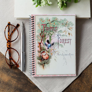 Woodland Spiral Notebook for Nature Lovers, Vintage Owl Book Cover Journal, Gift for Book Lovers