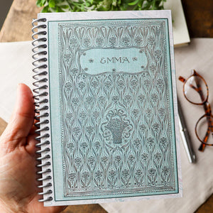 Spiral Notebook for Writers, Jane Austen Vintage Book Cover, Emma, Gift for Book Lovers