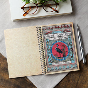 Spiral Notebook for Writers, Prang's Natural History Journal, Gift for book Lovers