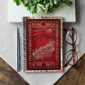 Spiral Notebook for Writers, Vintage Book Cover Journal, Star of the Fairies, Gift for Book Lovers