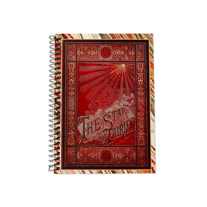 Spiral Notebook for Writers, Vintage Book Cover Journal, Star of the Fairies, Gift for Book Lovers