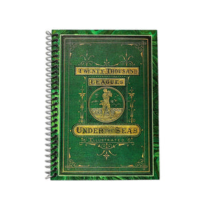 Spiral Notebook, Vintage Book Cover Journal, Jules Verne, Gift for Book Lovers