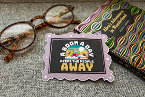 Bookish Sticker, Funny Gift for Introvert Bookworms, Vinyl Decal for Water Bottles and Laptops