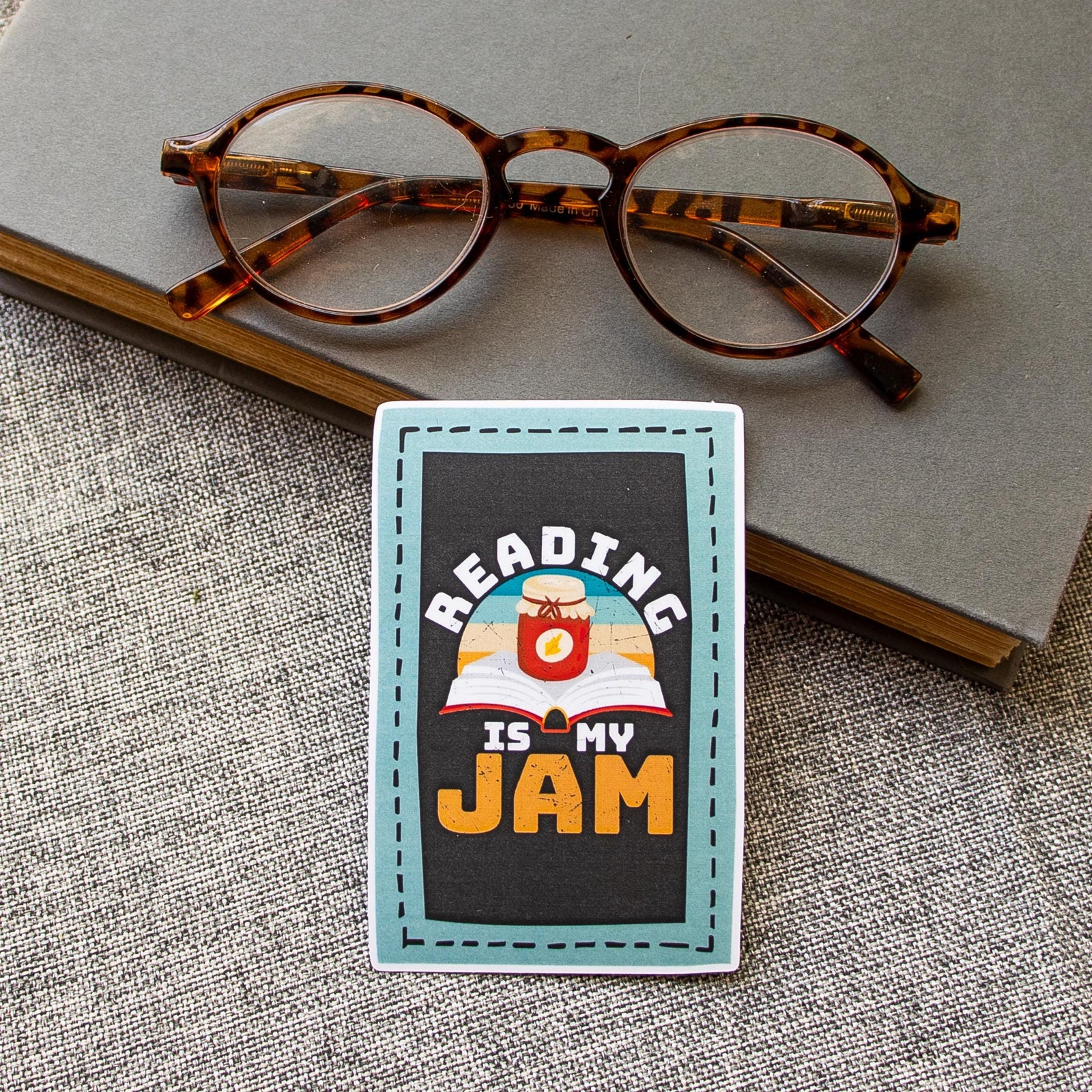 Reading Is My Jam Sticker, Bookish Humor, Small Gift for Readers, Vinyl Decal