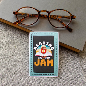 Reading Is My Jam Sticker, Bookish Humor, Small Gift for Readers, Vinyl Decal