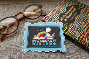 Bookish Stickers, Good Day to Read, Reading Gifts for Teachers, Vinyl Decal