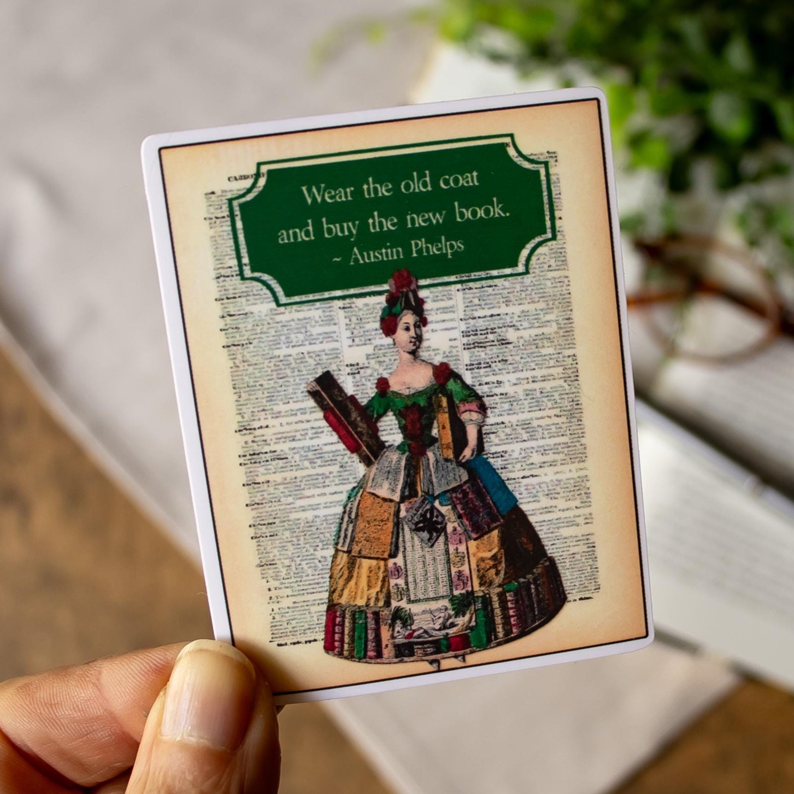 Bookish Sticker, Literary Quote, Buy the New Book, Reading Gift for Bookworms