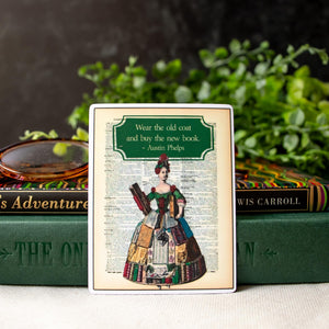 Bookish Sticker, Literary Quote, Buy the New Book, Reading Gift for Bookworms