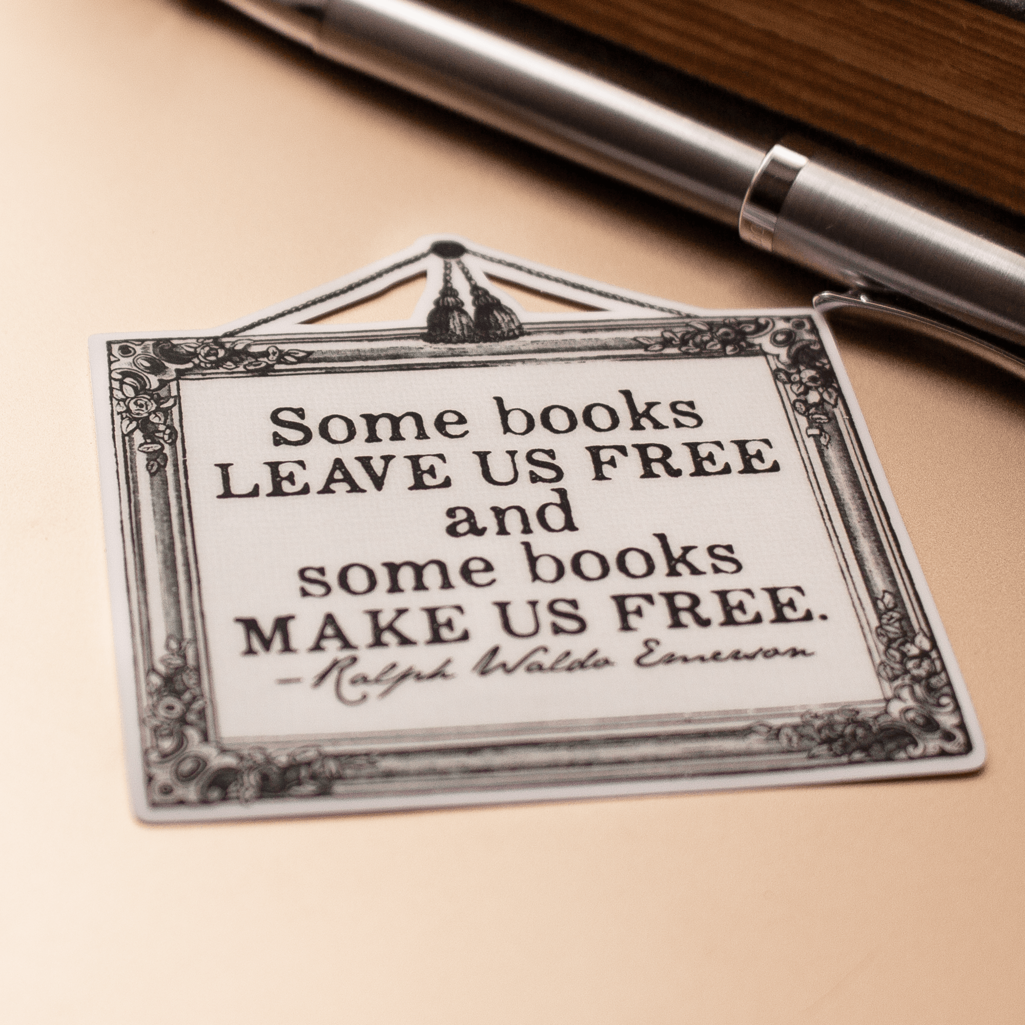 Water Resistant Laminated Vinyl Sticker - Books Make Us Free - Sunshine and Ravioli