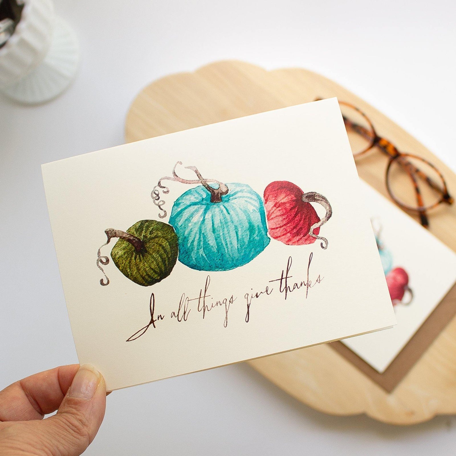 Autumn Pumpkins Note Card Set - Sunshine and Ravioli