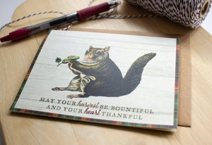 Thanksgiving card - Autumn Squirrel card set - Sunshine and Ravioli