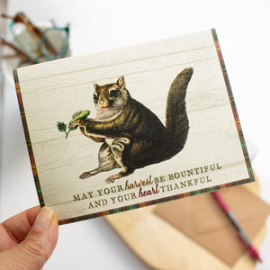 Thanksgiving card - Autumn Squirrel card set - Sunshine and Ravioli