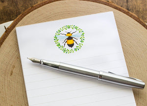 Bumblebee Notepad -  Personalized Notepad - Bee Wreath Note Pad - To Do List Pad - Doodle Pad - Customized Gift - Gift for Teacher