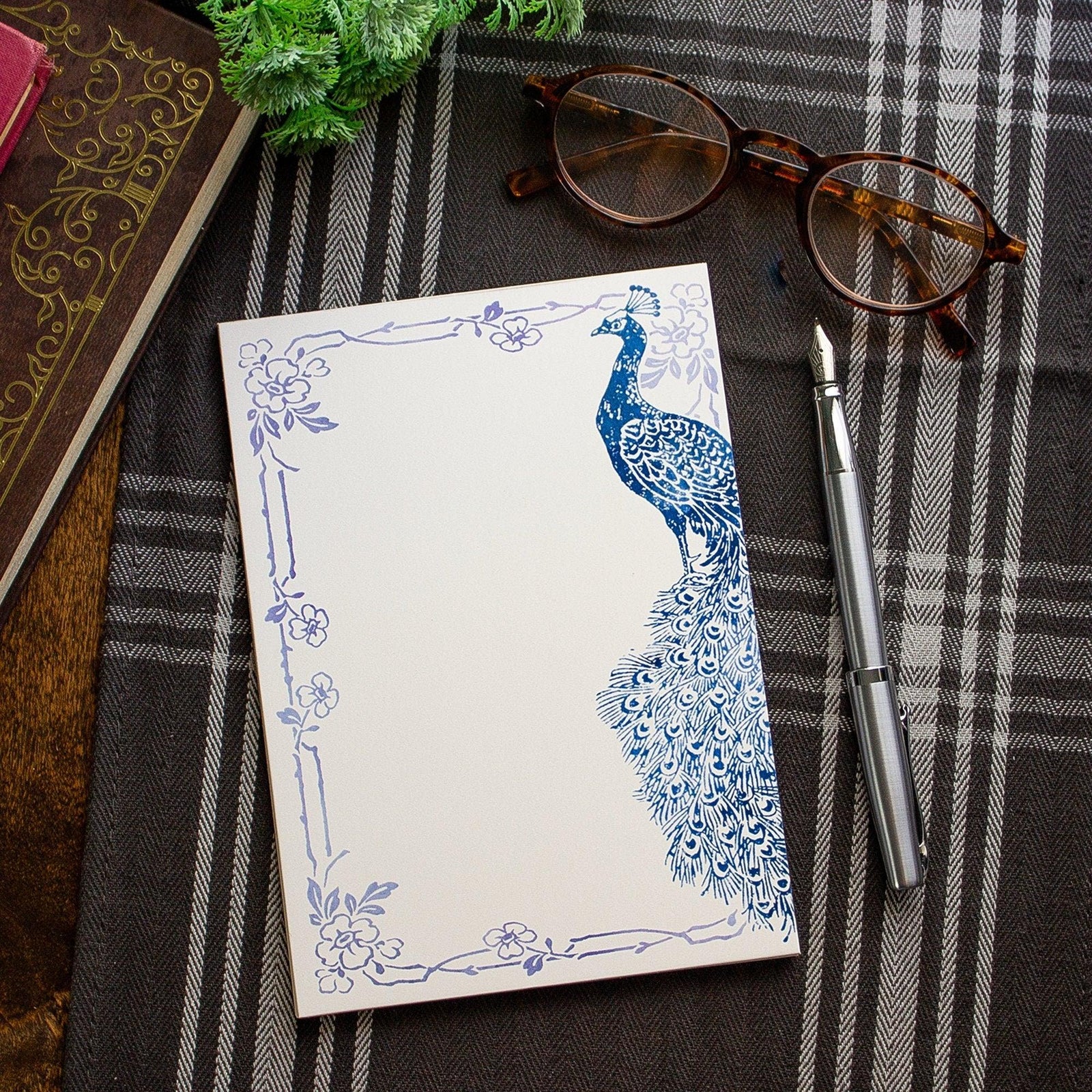 Personalized Notepad - Art Deco Peacock To Do List - Teacher Notepad - Custom Note Pad - Mother's Day Gift for Mom