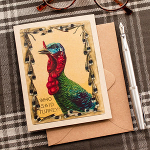 Funny Thanksgiving Card - Humorous Turkey Greeting Card - Harvest  Note Card - Thanksgiving Greeting - Rustic Thanksgiving Cards