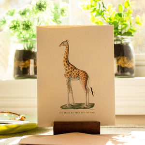 Giraffe Friendship Card - Supportive Card for Best Friend - Funny Giraffe Card - Motivational Encouragement Card