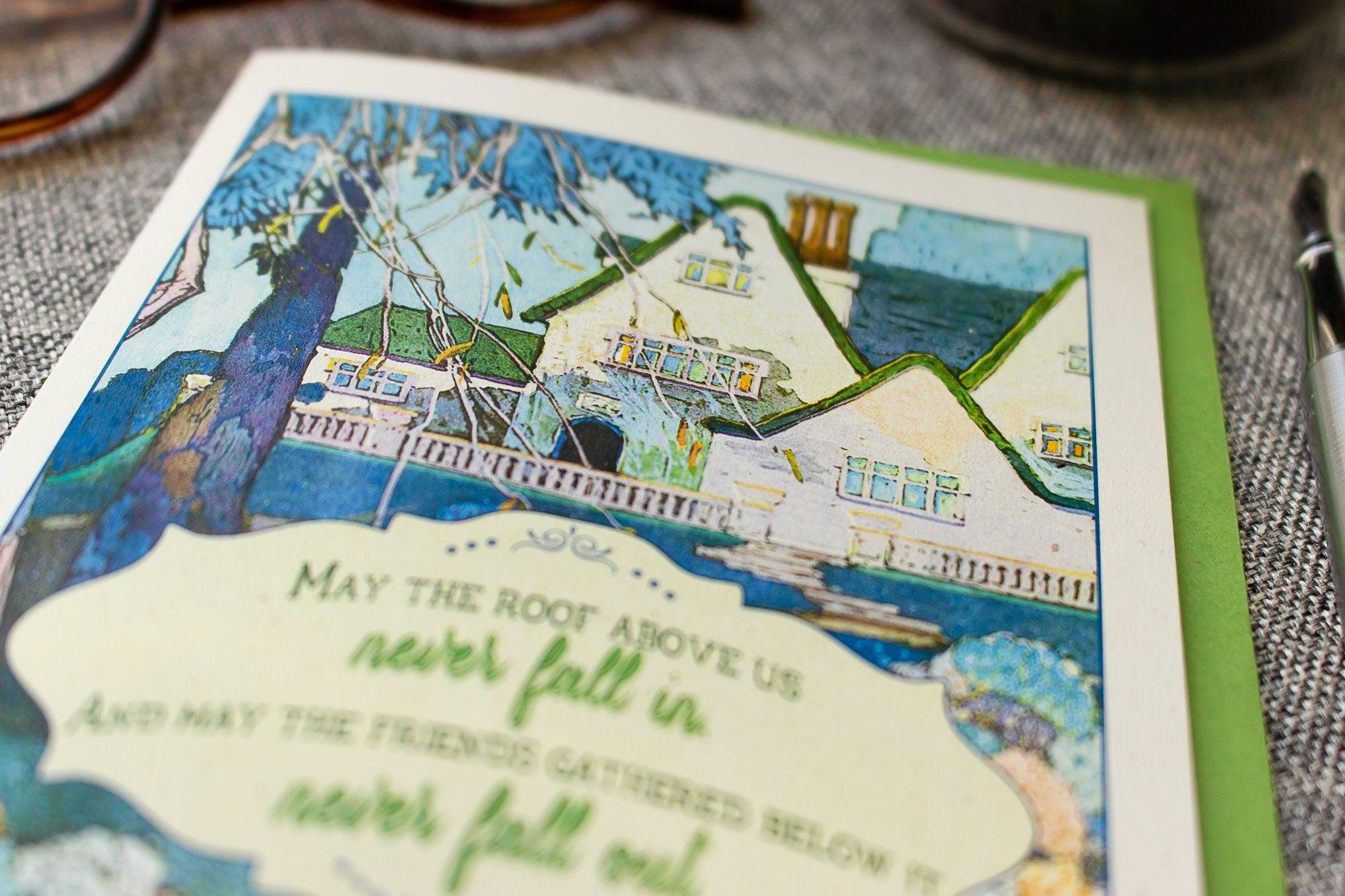 St. Patrick's Day Card - Irish House Blessing Card - St Patricks Day Greeting for New Home -  Housewarming Friendship Card - First Home Gift