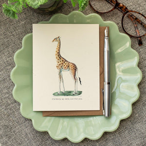 Giraffe Friendship Card - Supportive Card for Best Friend - Funny Giraffe Card - Motivational Encouragement Card