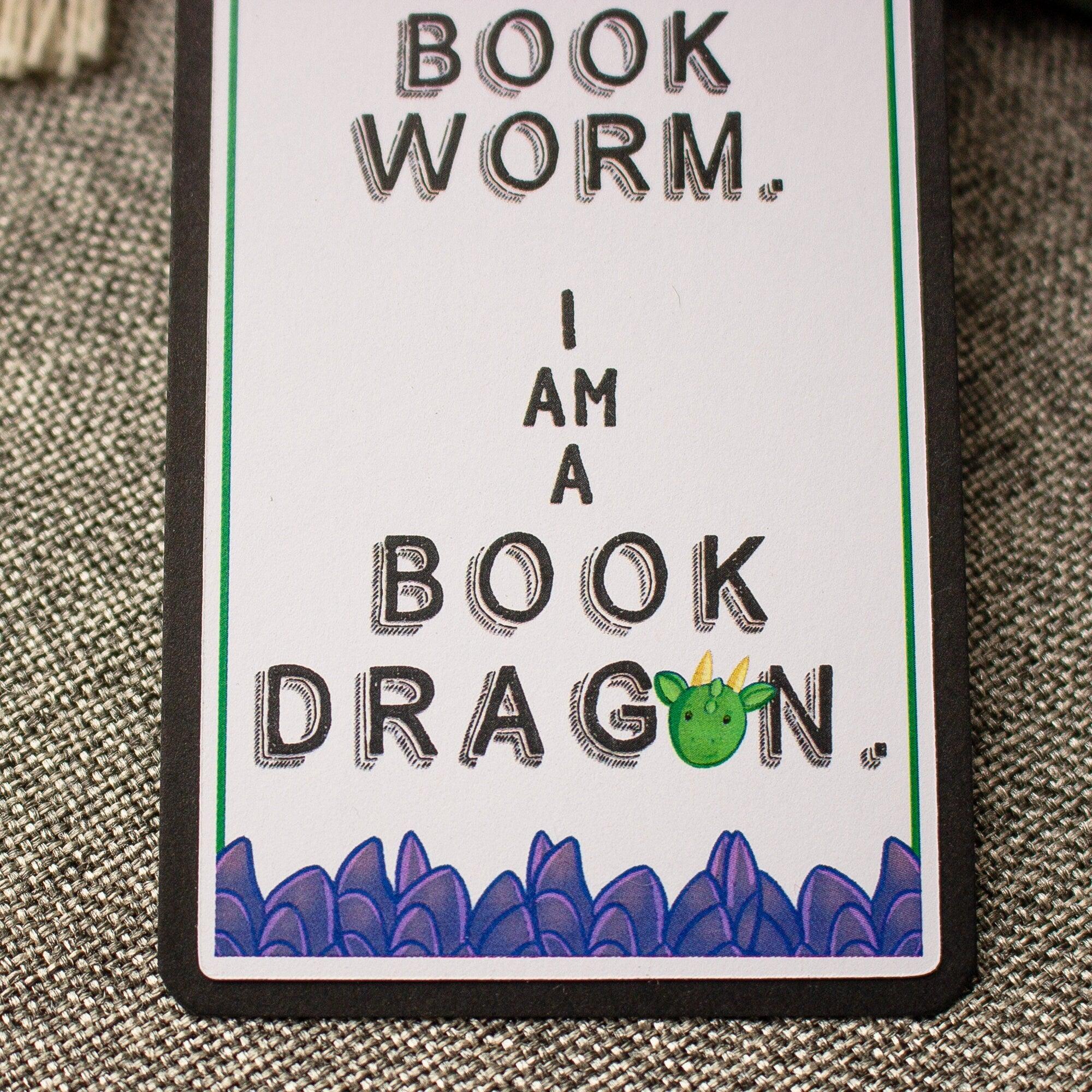 Dragon Bookmark for Kids - I Am a Book Dragon Book Mark -  Bookish Gift for Children -  Reading Gift for Grandchild - Personalized Bookmark