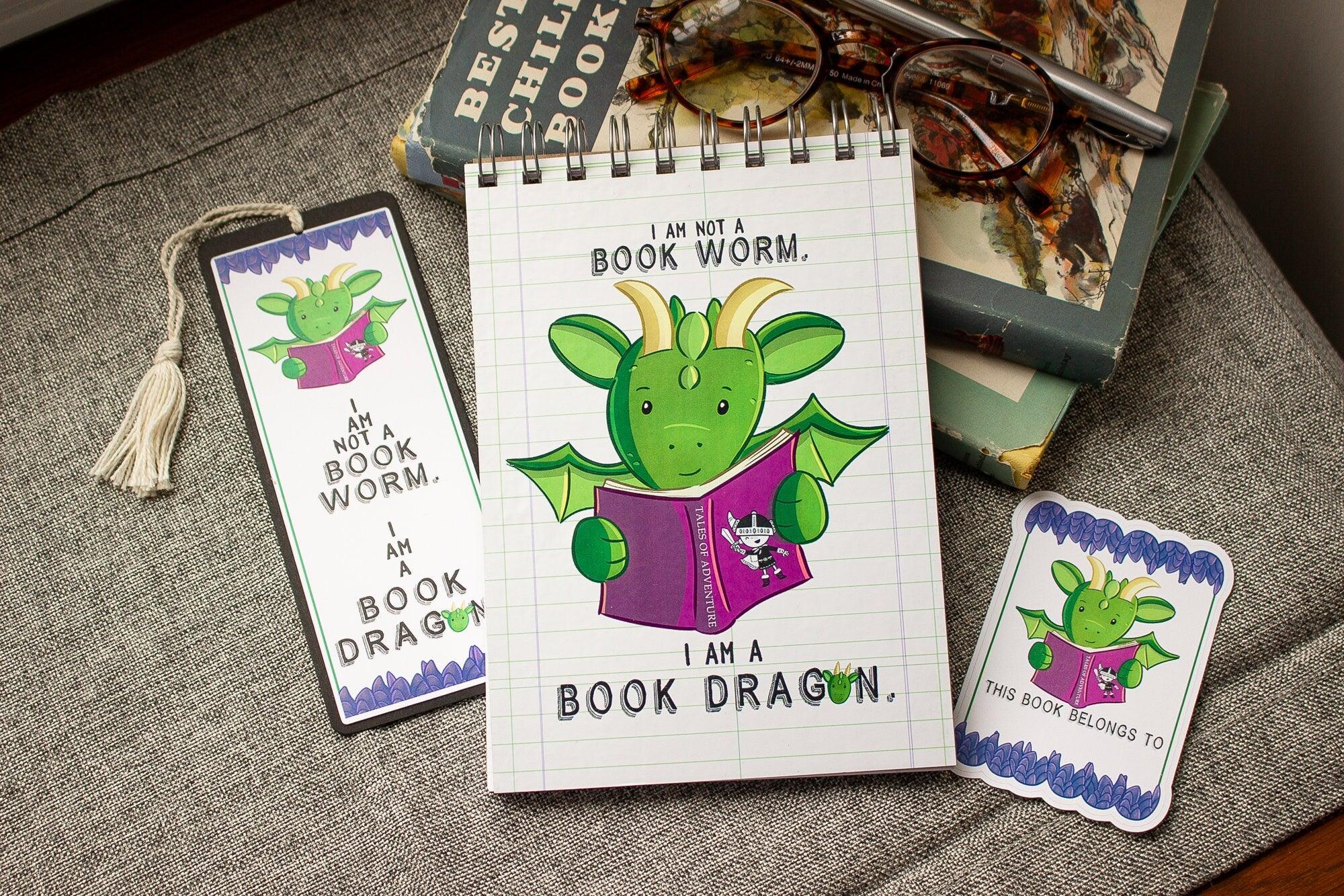 Dragon Bookmark for Kids - I Am a Book Dragon Book Mark -  Bookish Gift for Children -  Reading Gift for Grandchild - Personalized Bookmark