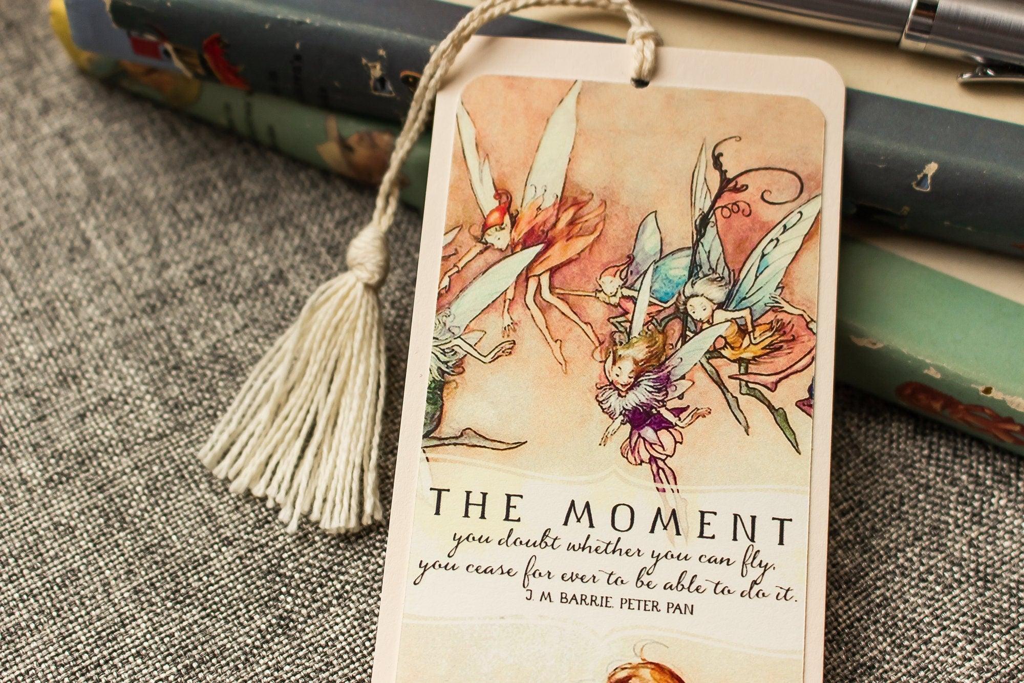 Fairy Bookmark for Kids - Peter Pan Quote Book Mark -  Bookish Gift for Children -  Reading Gift for Granddaughter - J.M. Barrie