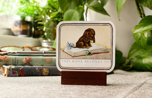 Personalized Dachshund Puppy Bookplates - Bookish Gift for Kids - Set of 10 - Ex Libris - Book Label - Book Plate Stickers