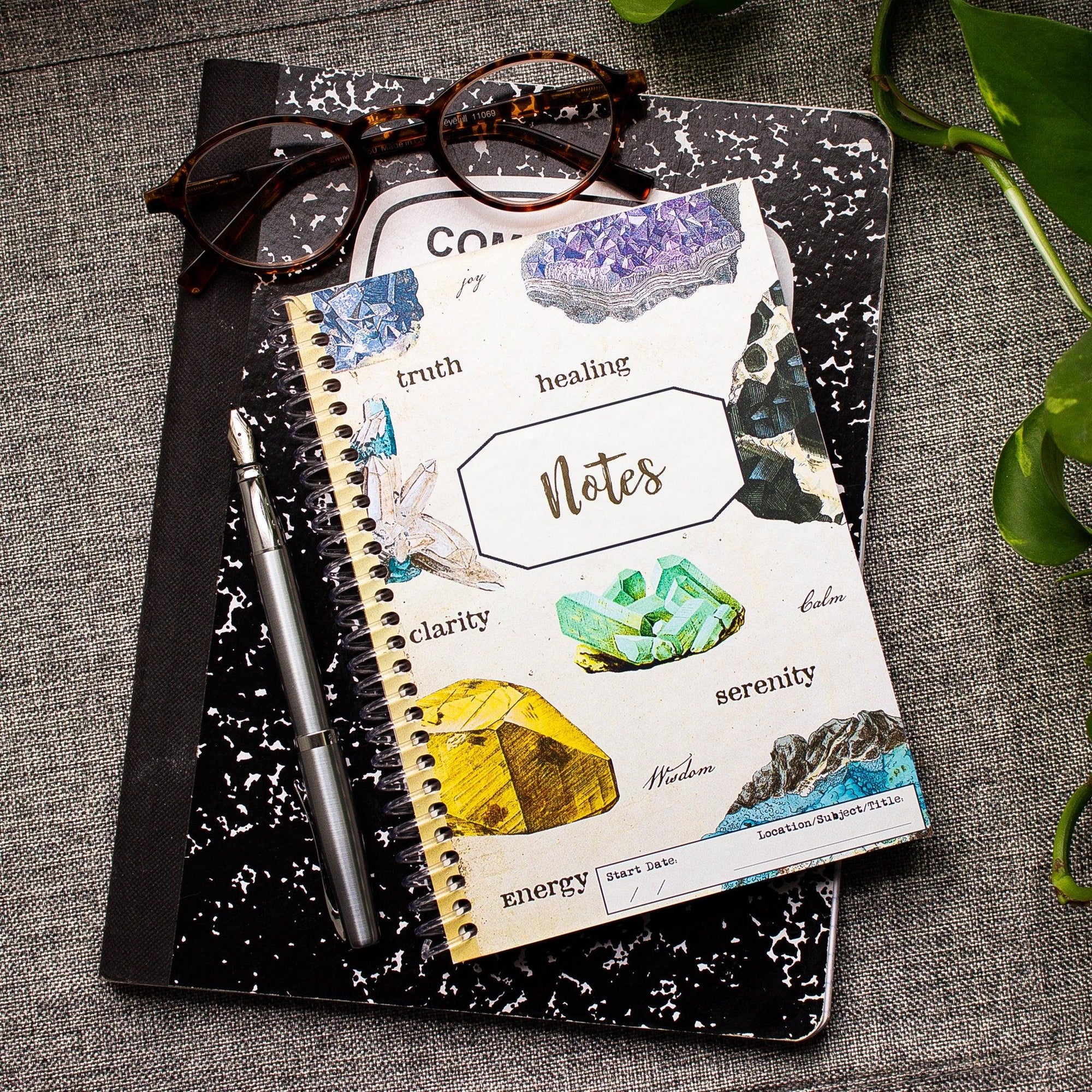 Spiral Notebook - Crystals Note Book - Gems and Minerals Journal - Gift for Rock Collectors