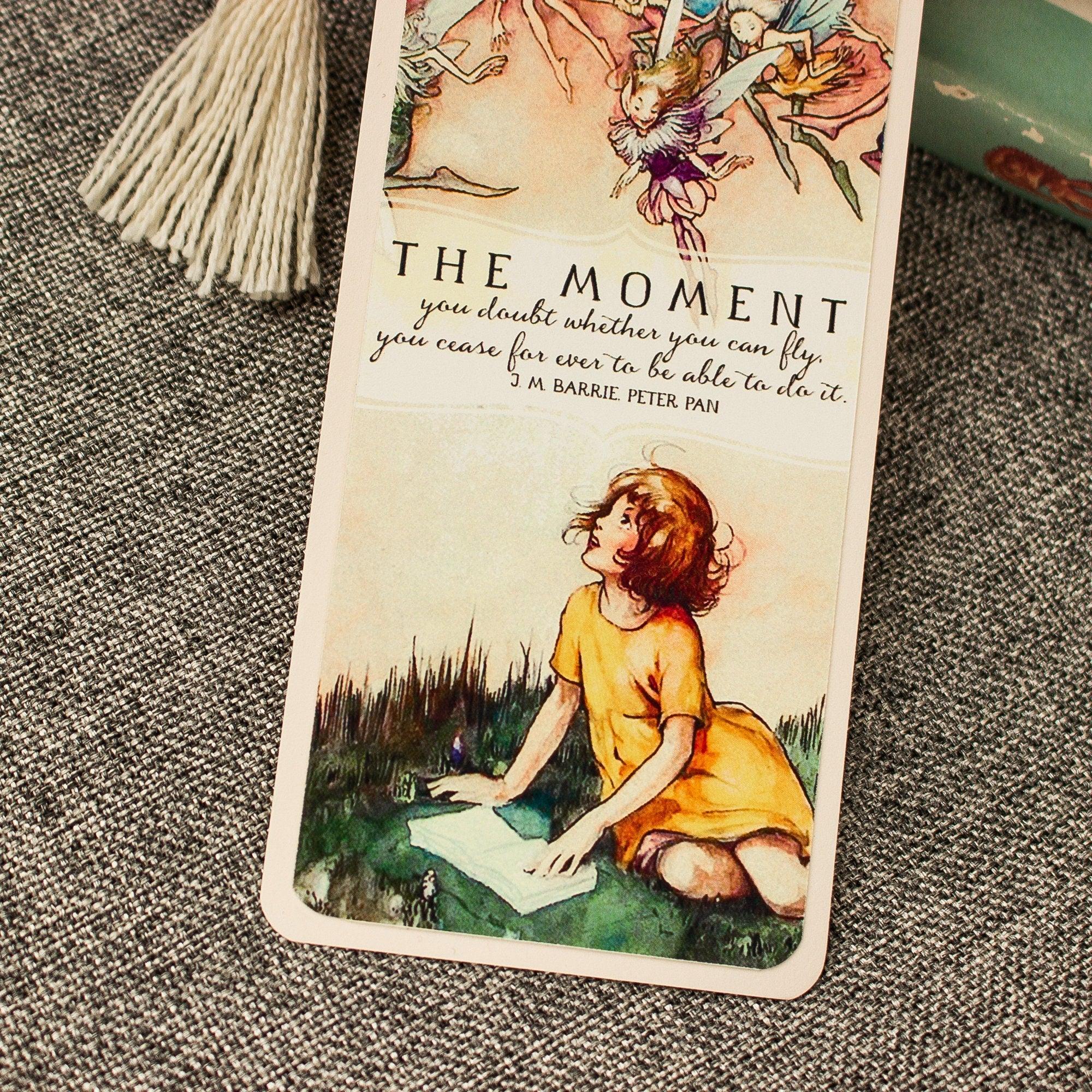 Fairy Bookmark for Kids - Peter Pan Quote Book Mark -  Bookish Gift for Children -  Reading Gift for Granddaughter - J.M. Barrie