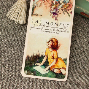 Fairy Bookmark for Kids - Peter Pan Quote Book Mark -  Bookish Gift for Children -  Reading Gift for Granddaughter - J.M. Barrie