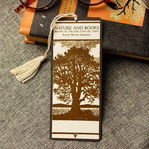 Oak Tree Bookmark - Ralph Waldo Emerson Quote - Bookish Gift for Mom -  Reading Gift for Nature Lovers - Literary Bookmark