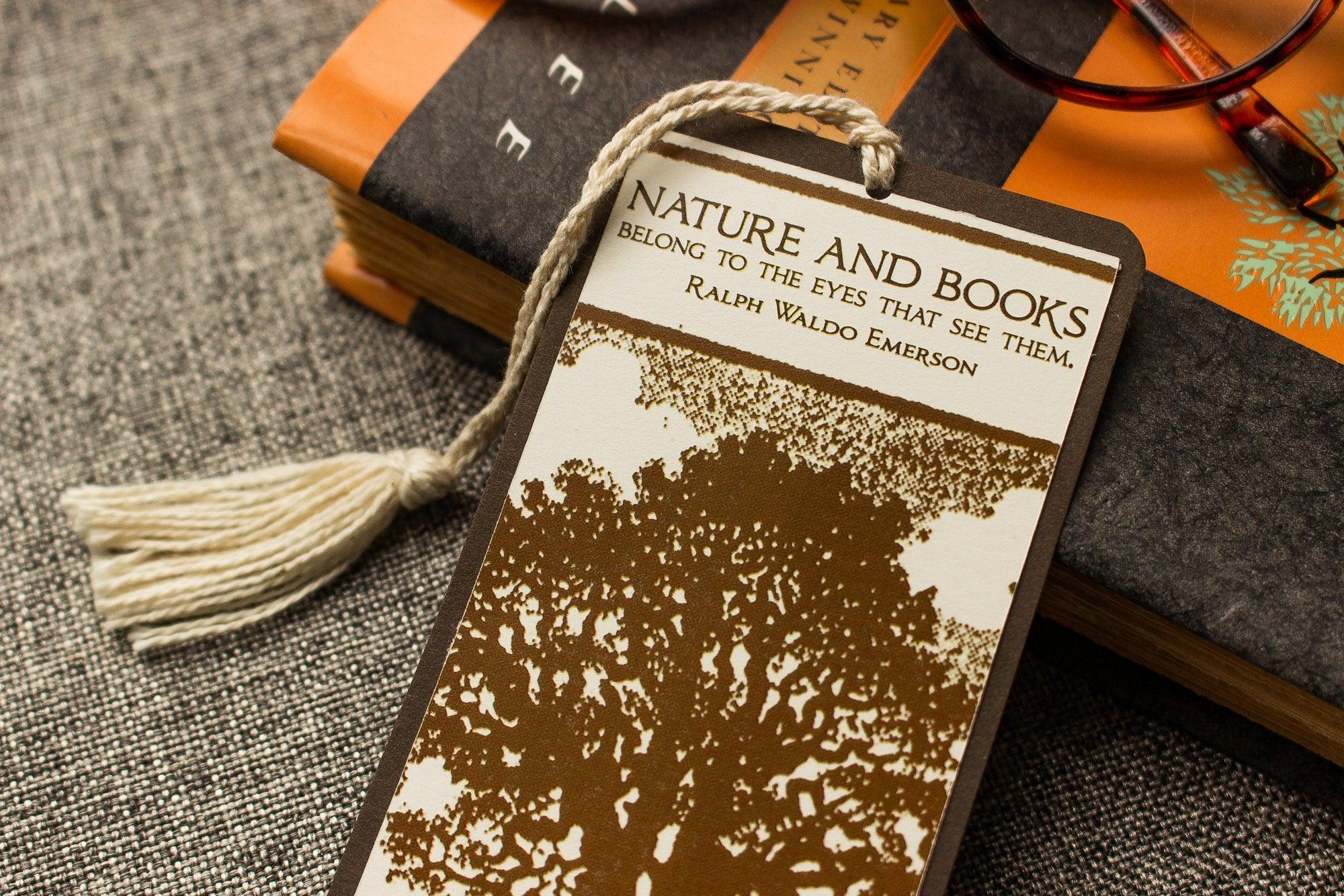 Oak Tree Bookmark - Ralph Waldo Emerson Quote - Bookish Gift for Mom -  Reading Gift for Nature Lovers - Literary Bookmark