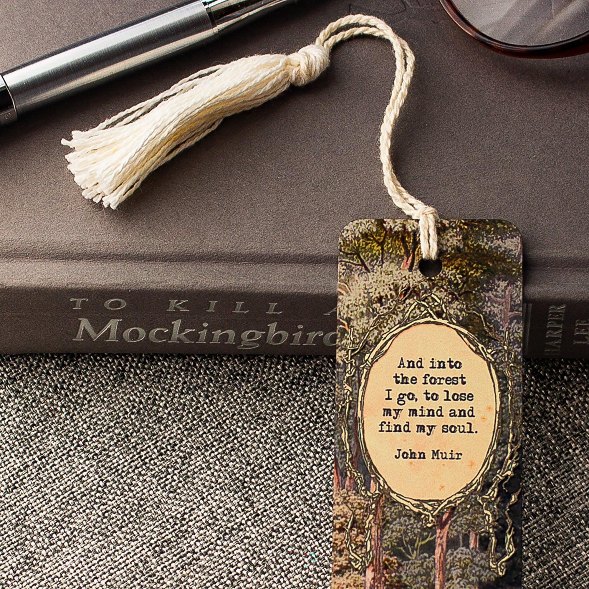 Woodland Literary Quote Bookmark Set , Metal Bookmark ,  Bookish Gift ,  Book Club Gift , Set of 3 Handmade Book Marks , Book Accessories