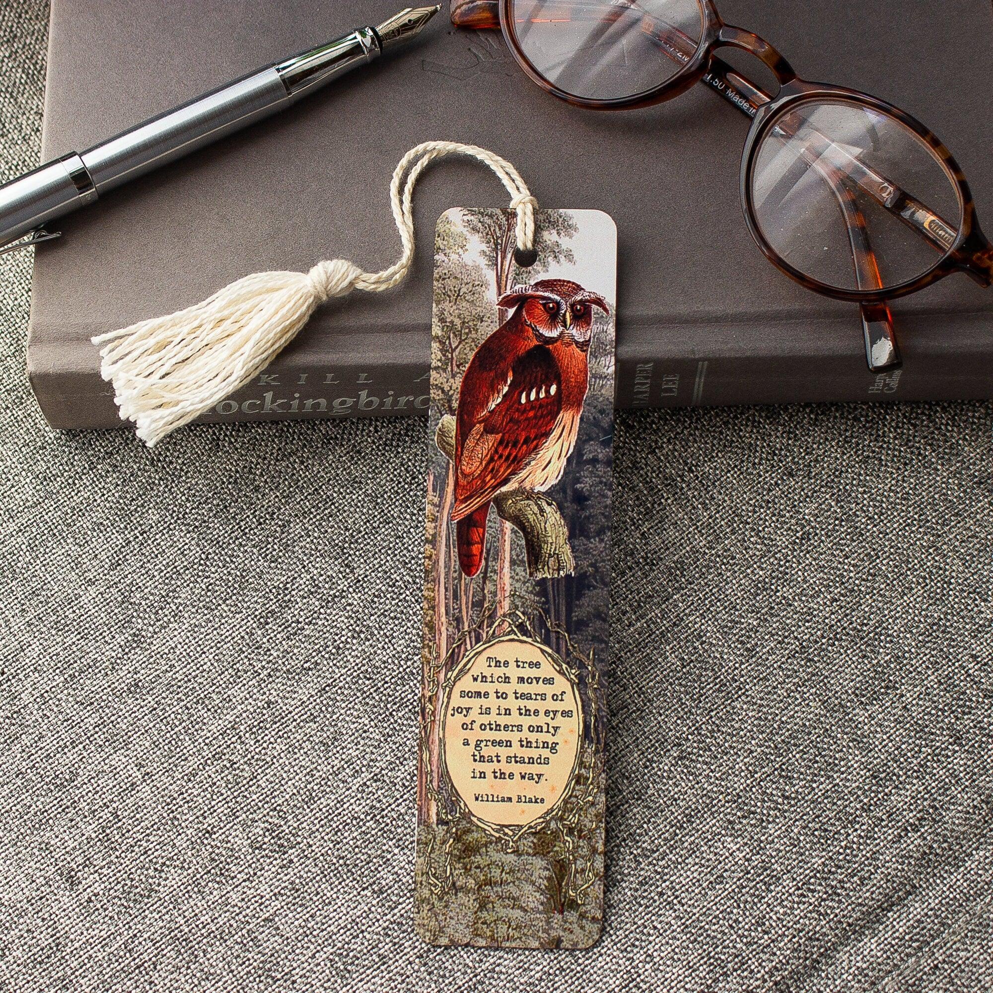 Woodland Literary Quote Bookmark Set , Metal Bookmark ,  Bookish Gift ,  Book Club Gift , Set of 3 Handmade Book Marks , Book Accessories