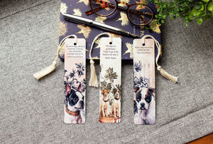 Dog Bookmark Set , Metal Bookmark ,  Bookish Gift ,  Book Club Gift , Set of 3 Handmade Book Marks , Gift for Dog Lovers