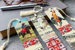 American West Bookmark Set , Metal Bookmark ,  Bookish Gift ,  Book Club Gift , Set of 3 Handmade Western Themed Book Marks