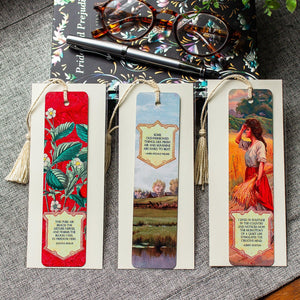 Country Life Quotes Bookmark Set , Metal Bookmark ,  Bookish Gift ,  Book Club Gift , Set of 3 Handmade  Book Marks