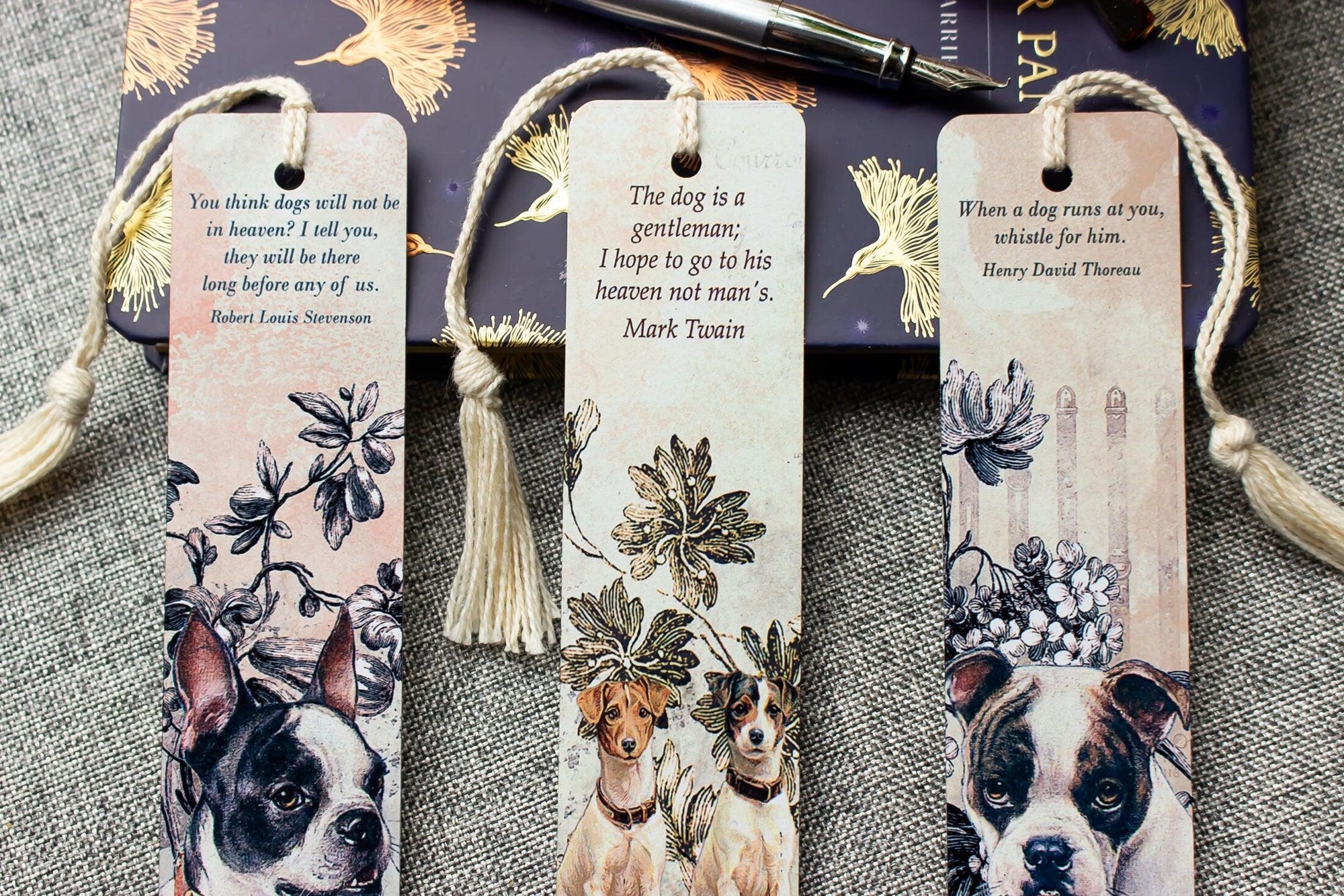 Dog Bookmark Set , Metal Bookmark ,  Bookish Gift ,  Book Club Gift , Set of 3 Handmade Book Marks , Gift for Dog Lovers