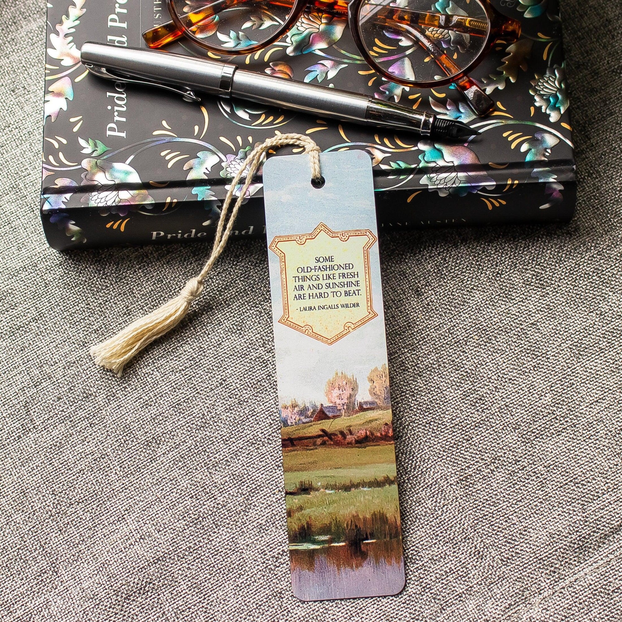 Country Life Quotes Bookmark Set , Metal Bookmark ,  Bookish Gift ,  Book Club Gift , Set of 3 Handmade  Book Marks