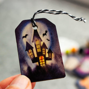 Spooky Halloween Tree Ornaments - Fright Night Ornaments for Miniature Halloween Tree - Set of Five - Fall Decor