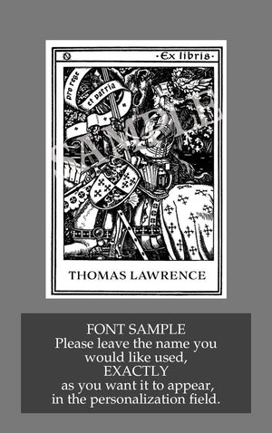 medieval knight on horse bookplates - set of 10 - Sunshine and Ravioli